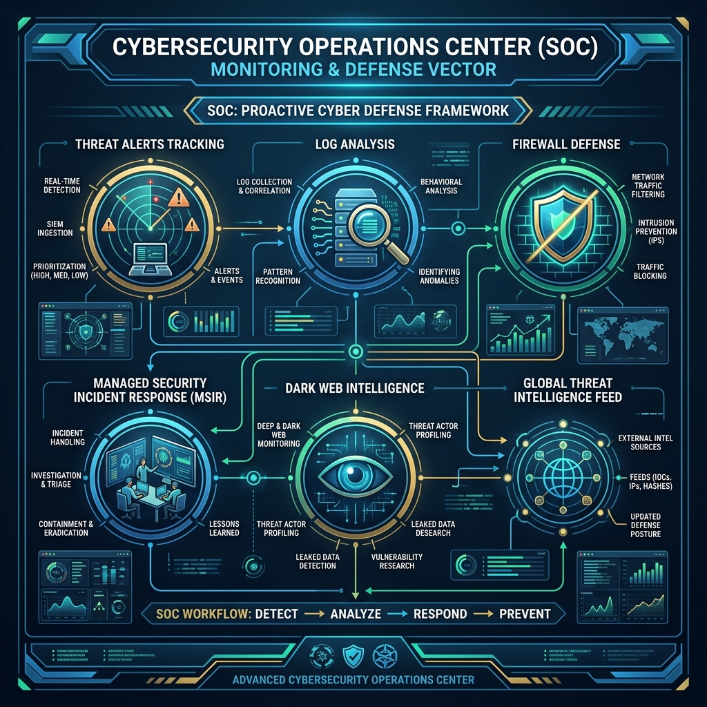 Ilustrasi Security Operation Center (SOC)